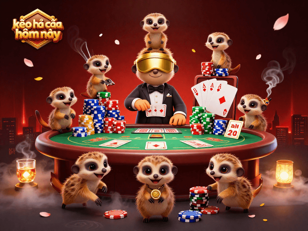 Engage with kèo nhà cái hôm nay as meerkats showcase a lively casino scene filled with poker thrills.