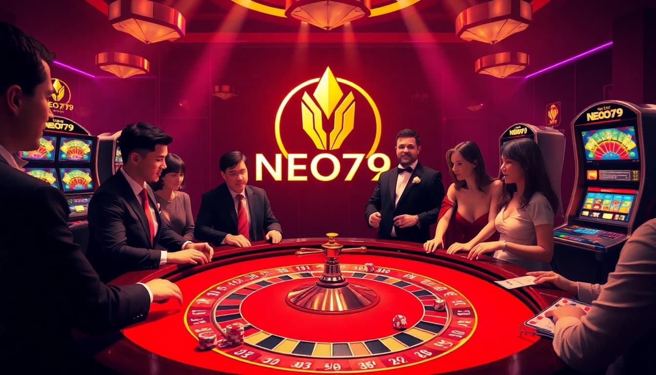 Experience high-stakes gaming at NEO79 casino, with vibrant tables and thrilling atmosphere.