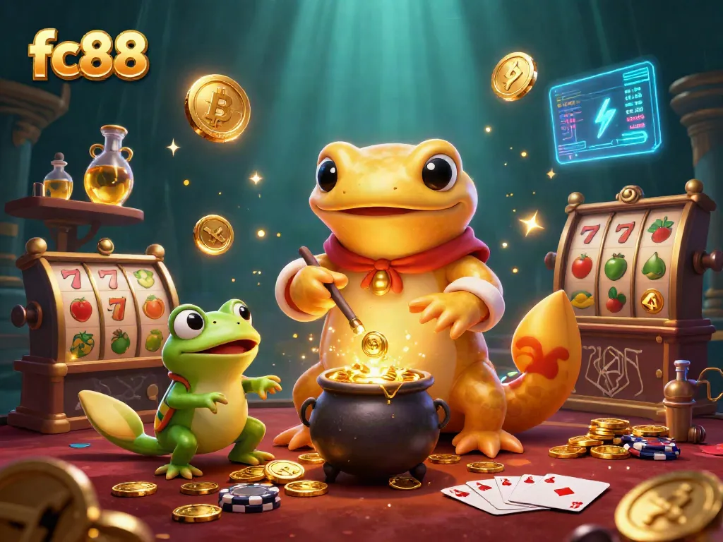Experience thrilling slots and poker action with fc88 in a vibrant casino scene.