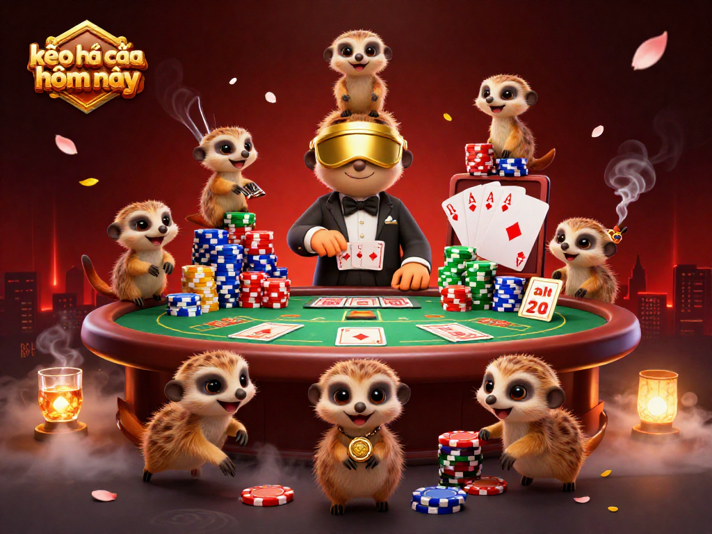 Engage with kèo nhà cái hôm nay as meerkats showcase a lively casino scene filled with poker thrills.
