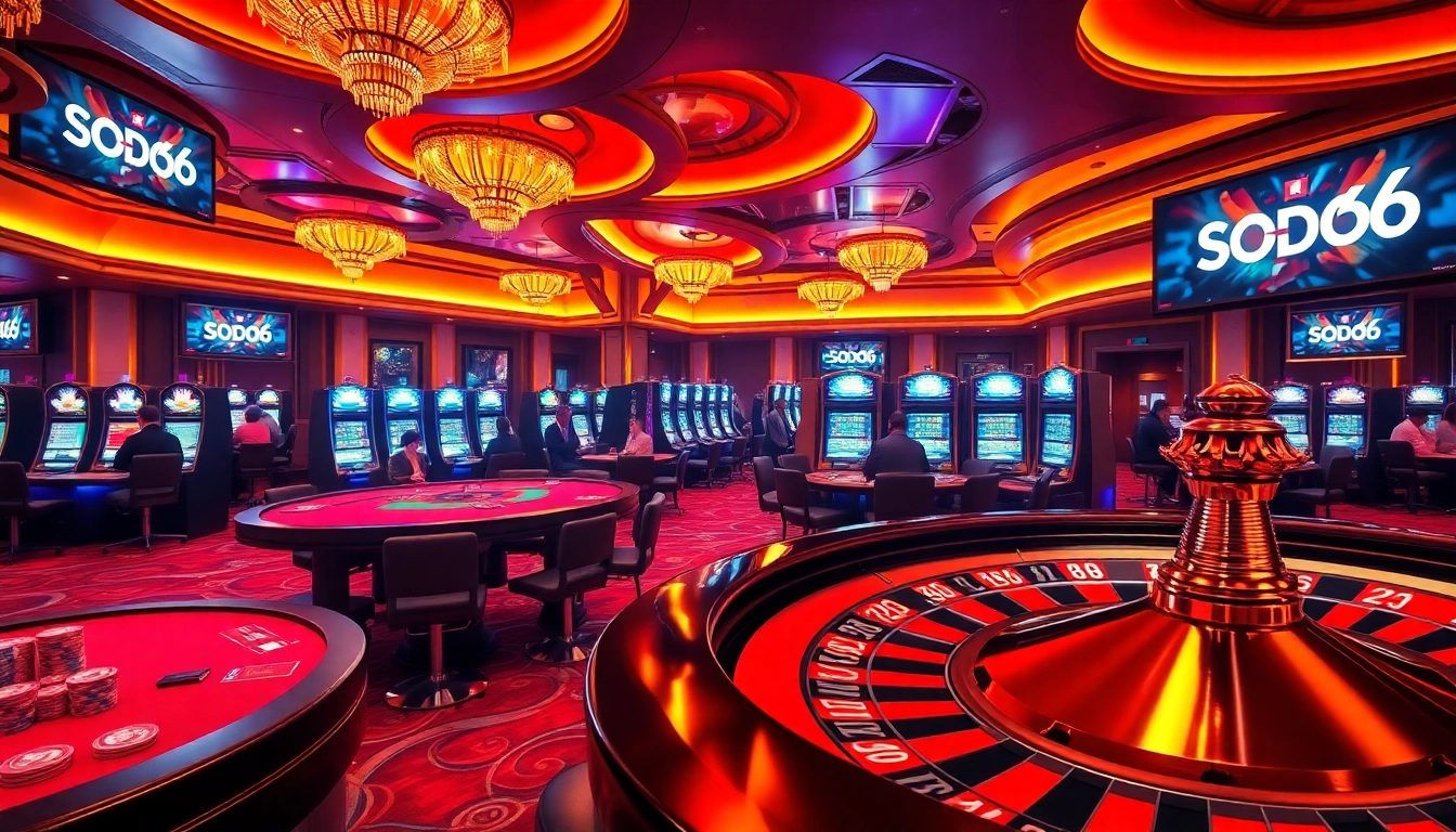 SODO66 offers an exciting casino atmosphere with poker chips and roulette action.
