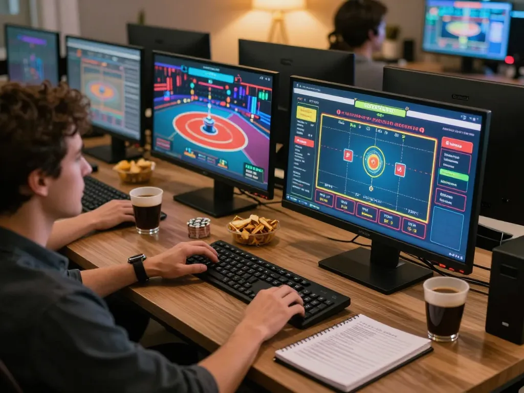 Engaging player using https://sc88.casino/ on multiple screens while enjoying online gaming strategies.
