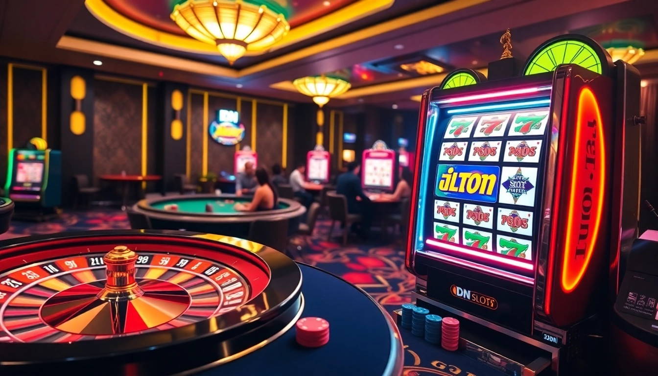 Experience the excitement of idn slot with vibrant casino games and lively players.