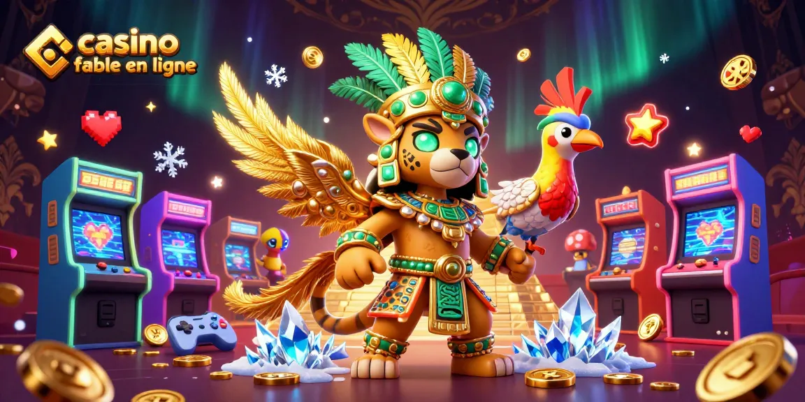 Engage with the vibrant scene showcasing a 3D depiction of casino fiable en ligne featuring a Mayan priest and game elements.