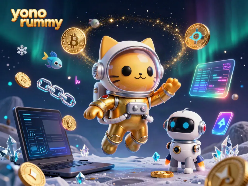 Jelajahi permainan yono rummy dalam ilustrasi penuh warna dengan karakter unik dan elemen permainan.
