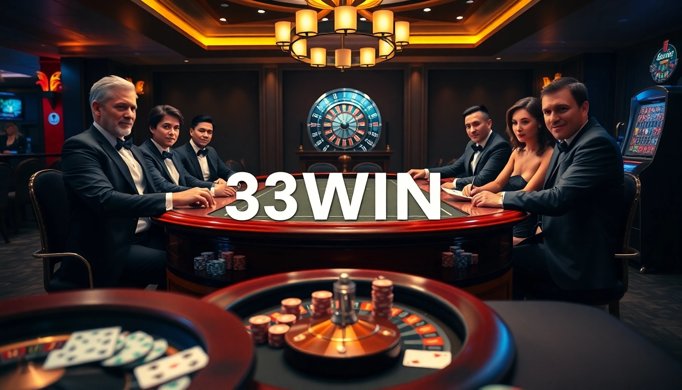 Experience thrilling gameplay at 33WIN as players engage in high-stakes poker tournaments.