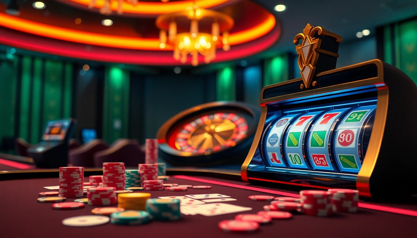 Tải game go88 with rich poker chips and an exciting casino background showcasing luxury gaming.