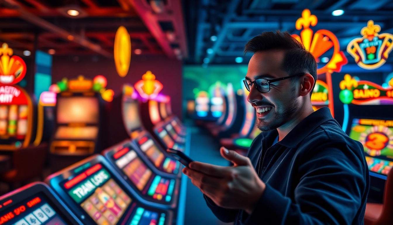 Engaging online gaming scene showcasing 8s casino games on a smartphone, emphasizing vibrant colors and user-friendly design.