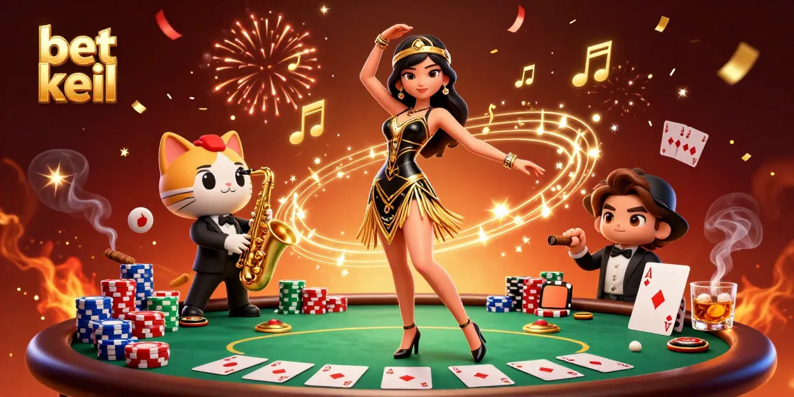 Experience thrilling action with bet kecil in this animated casino scene featuring vibrant characters.