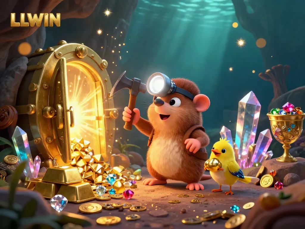 LLWIN provides captivating casino experiences with a treasure-hunting theme featuring gold, gems, and electric energy.