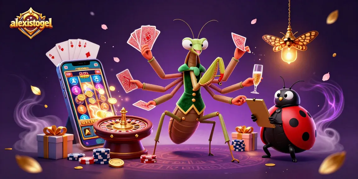 Mainkan seru dengan alexistogel dalam ilustrasi kasino online yang menampilkan banyak elemen menarik.