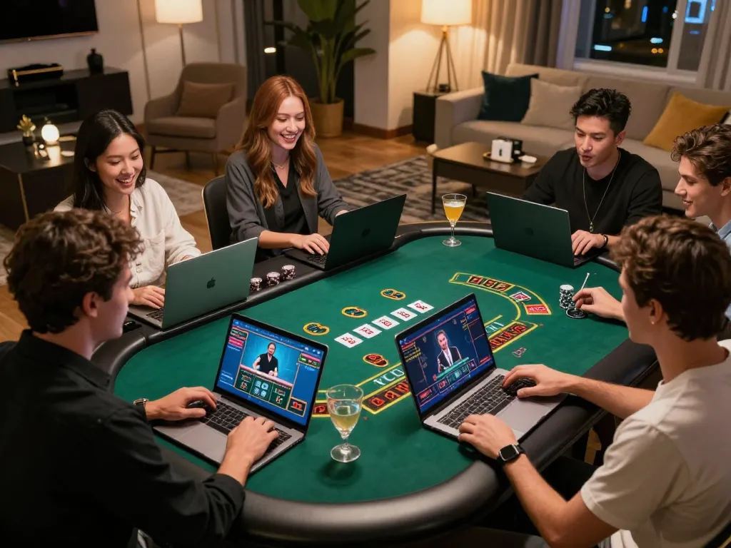 Players enjoying SC88's online blackjack game in a cozy setting with dynamic gameplay.