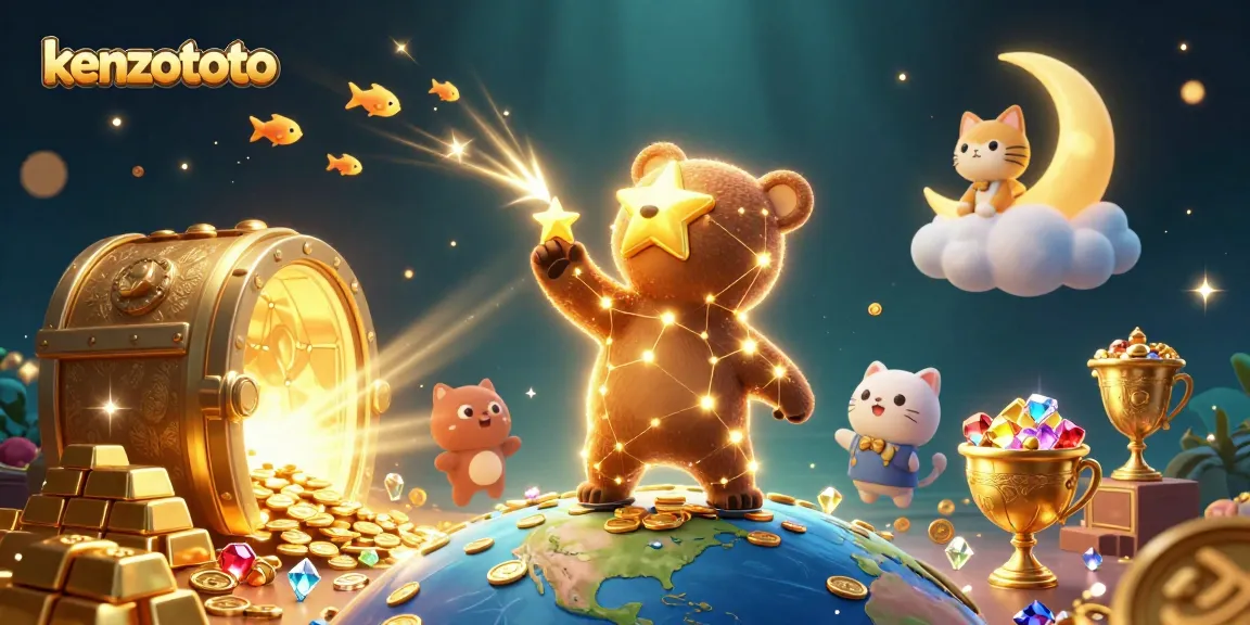 Kenzototo offers players an immersive lottery experience with dazzling gems and golden prizes.