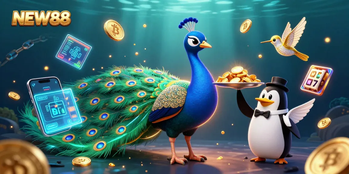 Experience the vibrant online casino world with NEW88 featuring dynamic characters and rich gaming elements.