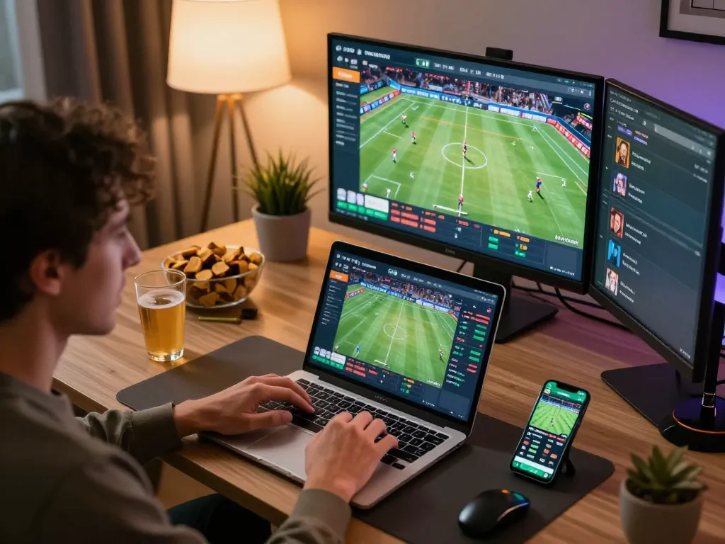 Experience exciting betting strategies with megaplus88 in a modern home gaming setup.