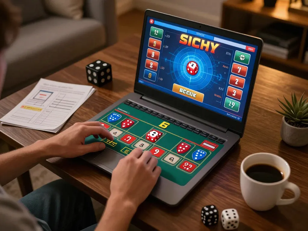 Experience the excitement of an online Kasino game while placing bets during a Sicbo session.