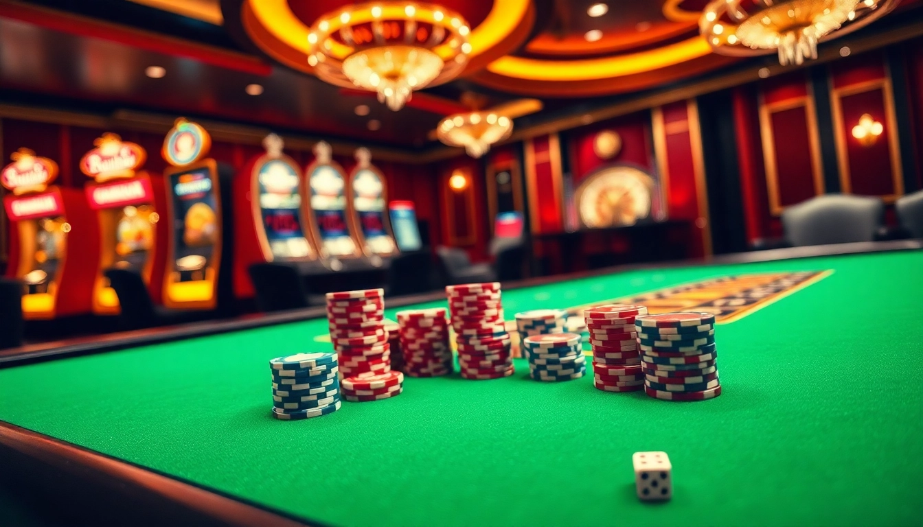 Engage in thrilling poker strategies at MB66 casino with vibrant poker chips and cards.