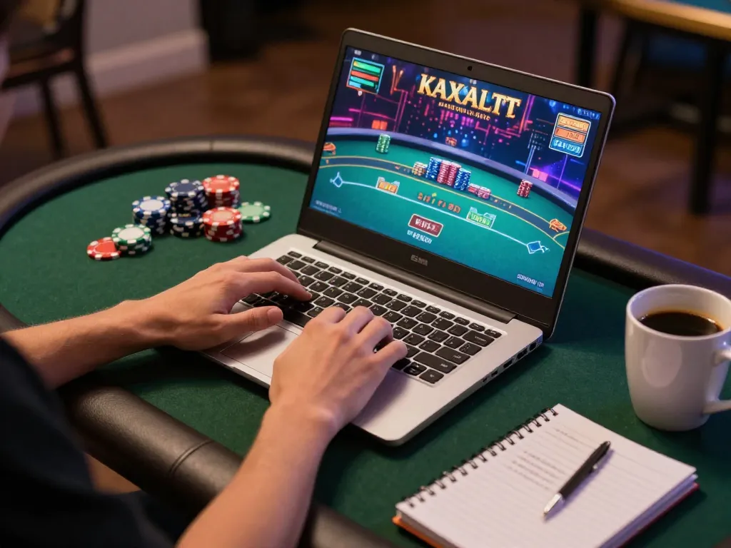 Player engaging with live dealer games at an online casino nhà cái, showcasing strategic gameplay.