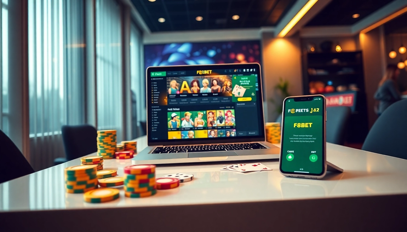 Experience the thrill of gambling at https://f8bet.io/ with modern gaming equipment and festive decor.