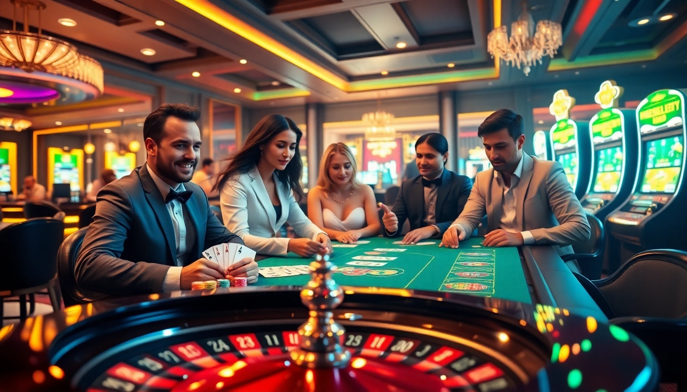 Experience the thrill of MK8 gambling with vibrant poker chips and a glamorous roulette wheel in a luxurious casino setting.