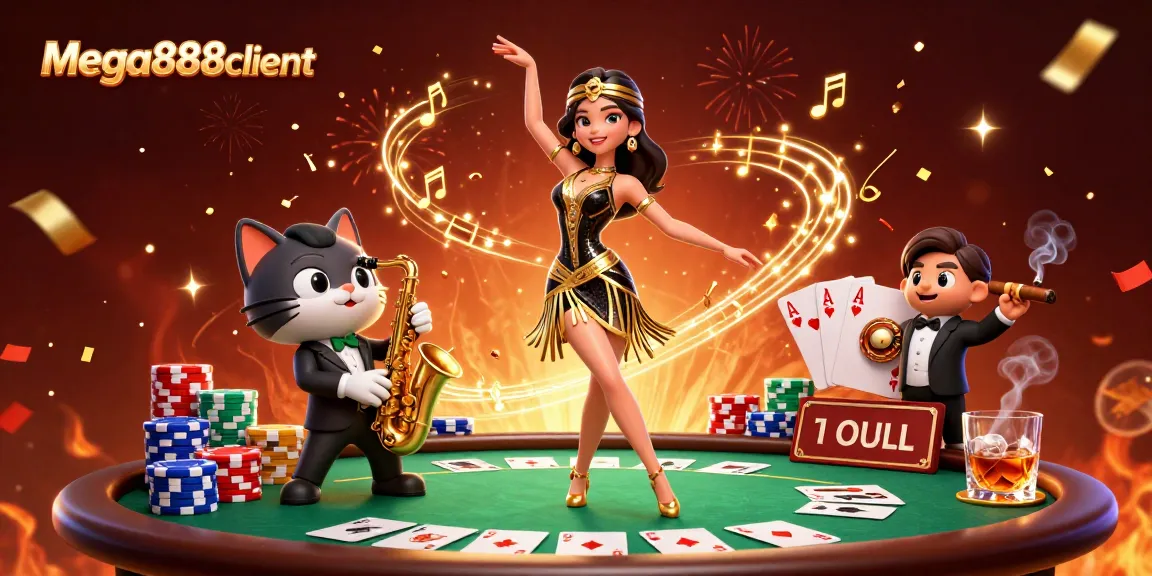 Play exciting casino games with mega888client featuring vibrant animated characters and dynamic gaming elements.