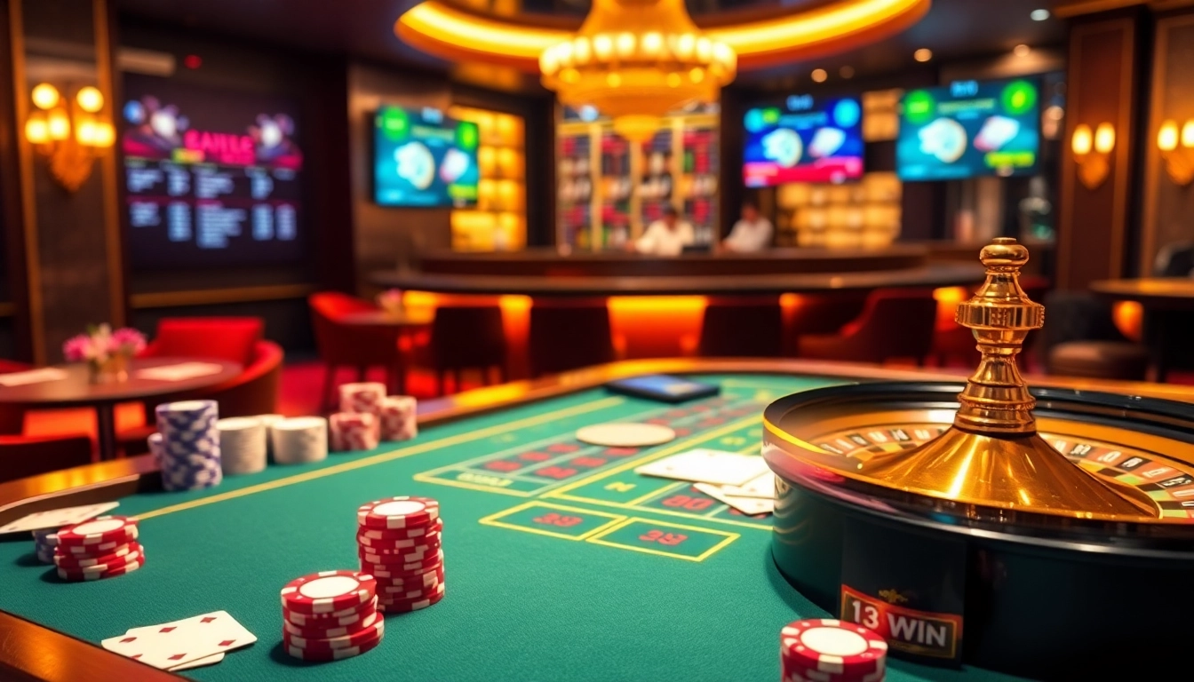 Experience thrilling gaming at 13Win Casino with vibrant table games and exciting online betting.