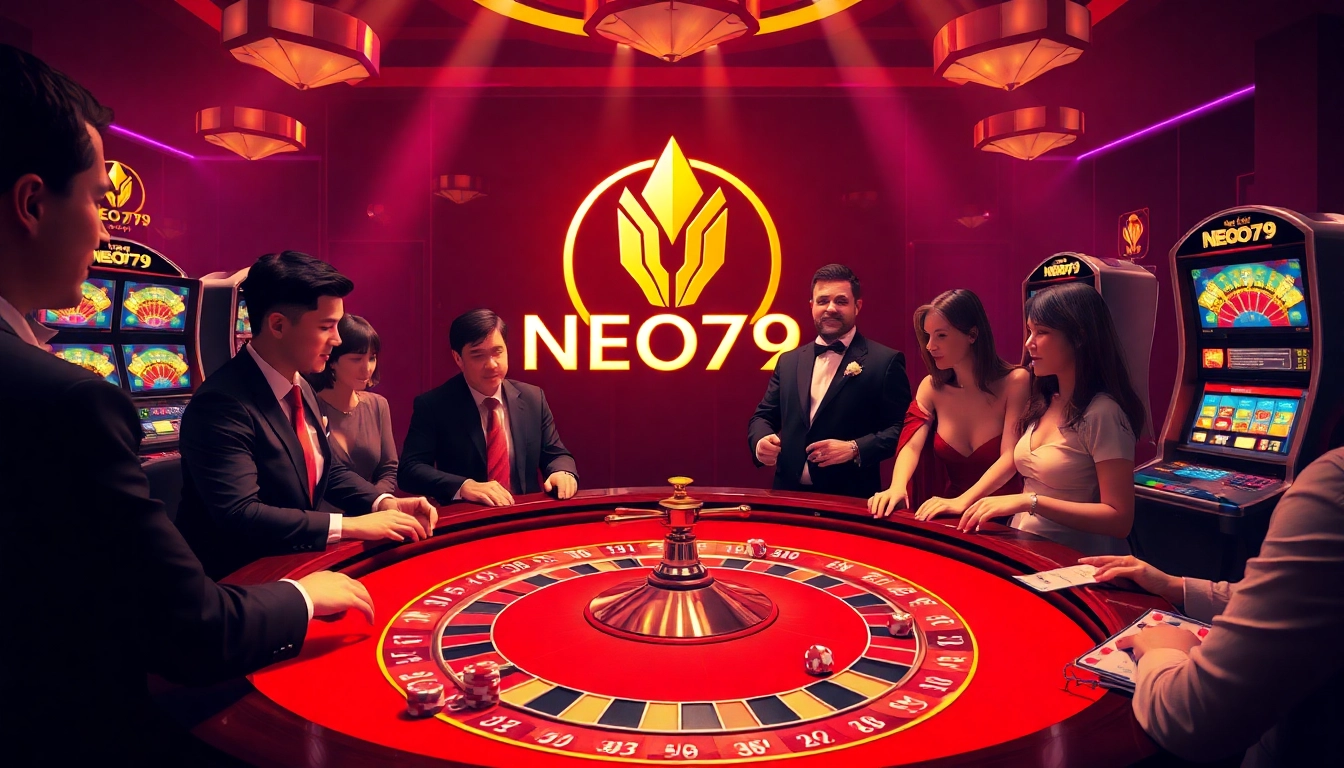 Experience high-stakes gaming at NEO79 casino, with vibrant tables and thrilling atmosphere.