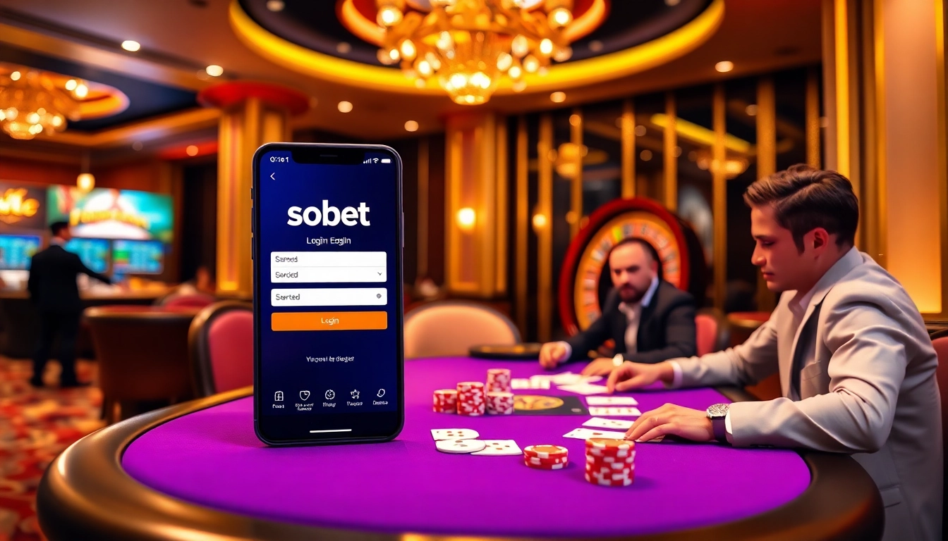 Experience the excitement of sbobet login in a luxurious casino setting with poker and betting.
