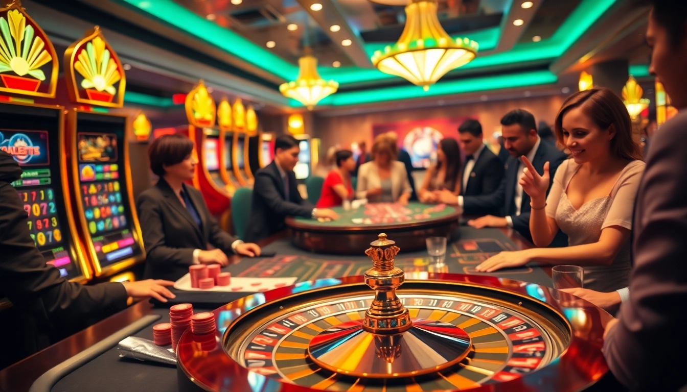 Experience the excitement of gambling at AU88, featuring vibrant casino tables and engaging players.