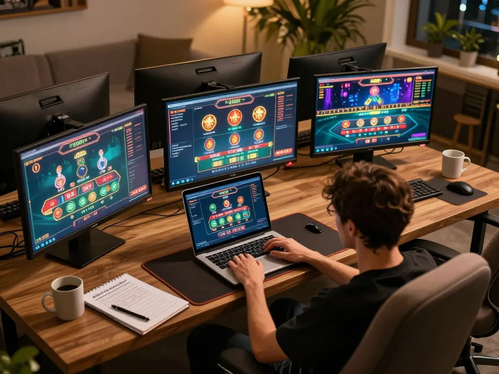 Terlibat dalam permainan online dengan Gsc108 Login di pengaturan rumah yang stylish, mengoptimalkan strategi dan kenyamanan.