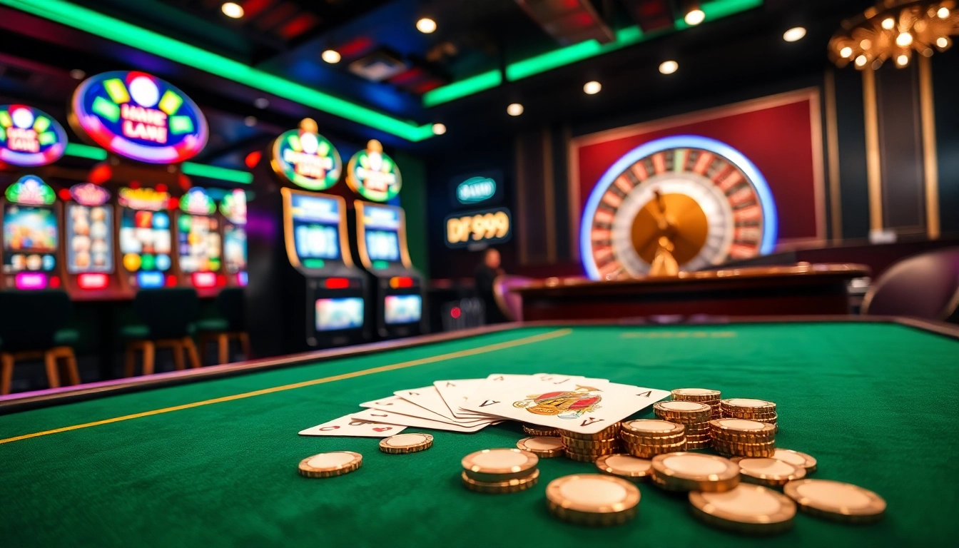Experience thrilling gameplay at DF999, where professional card enthusiasts celebrate big wins at the casino
