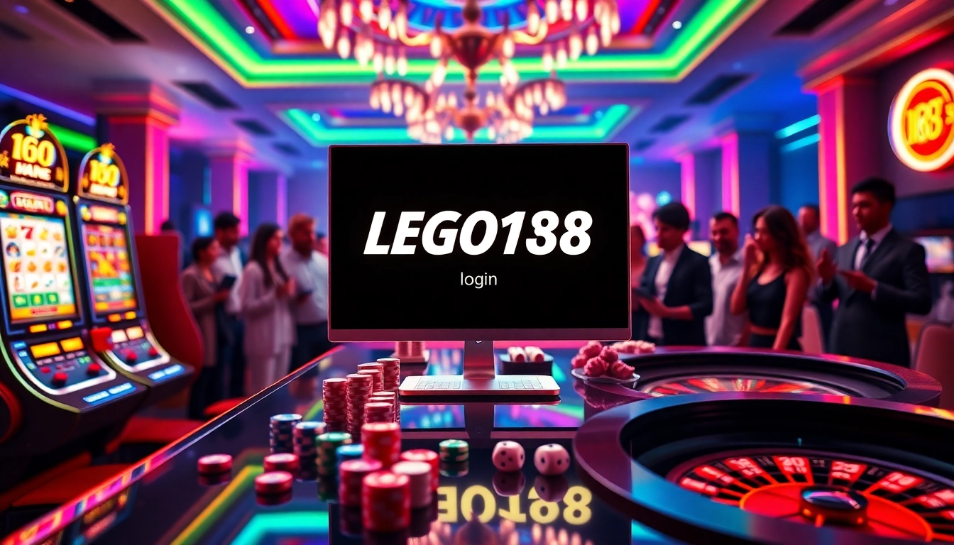 Engaging gamblers through LEGO138 login with vibrant casino visuals and exciting gaming elements.
