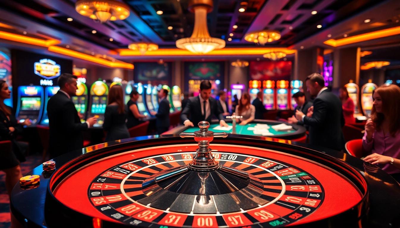 Excited players at the roulette table exemplifying the luxury experience at https://bomwin.cn.com/ gaming.