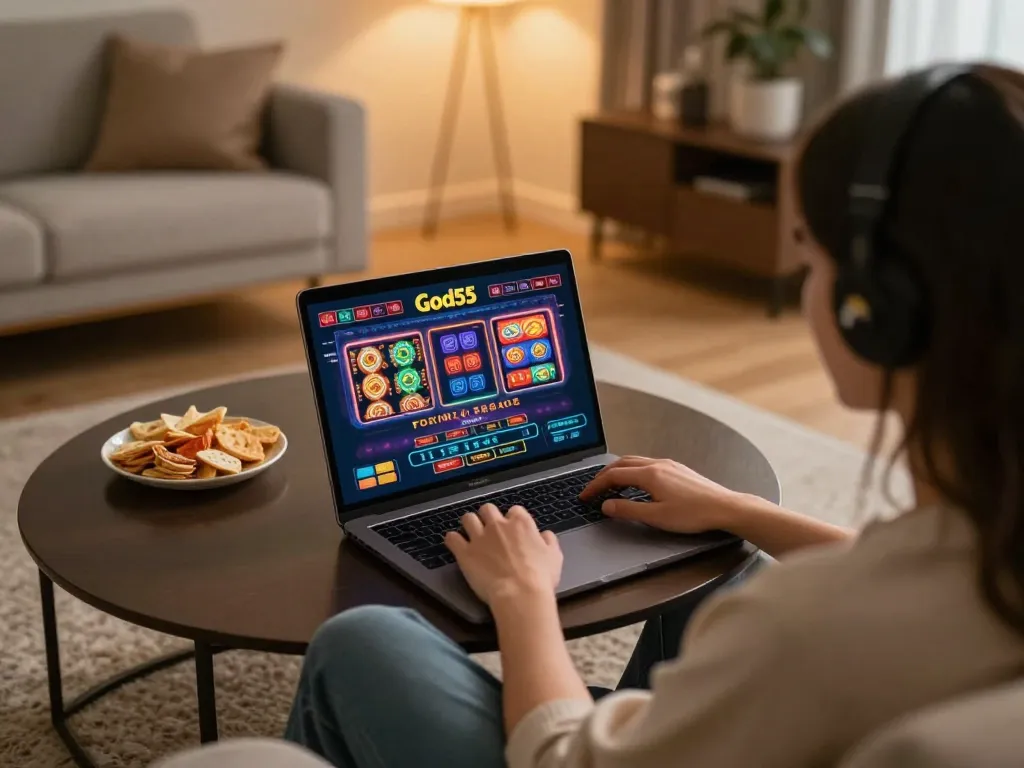 Engaging in online casino games with God55 for immersive gambling experience at home