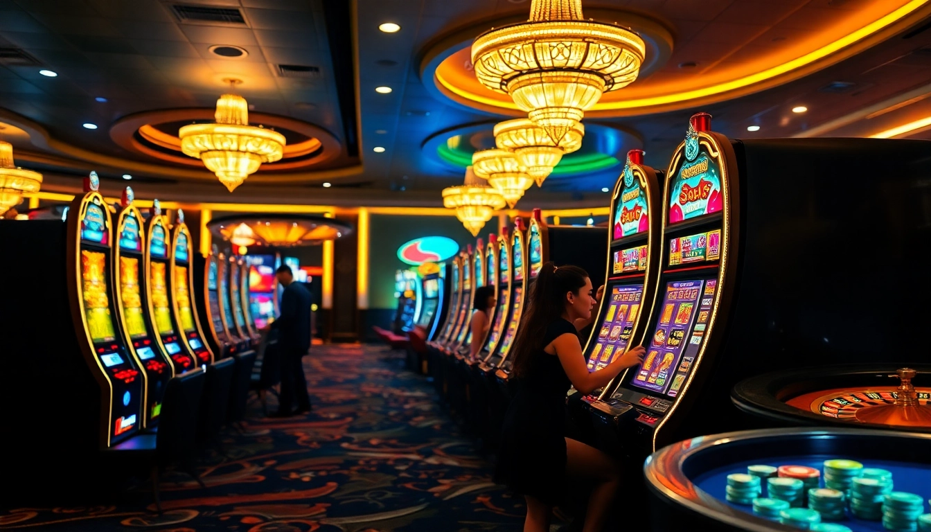 Rasakan keseruan permainan slot gacor di lingkungan kasino yang hidup penuh dengan pemain.