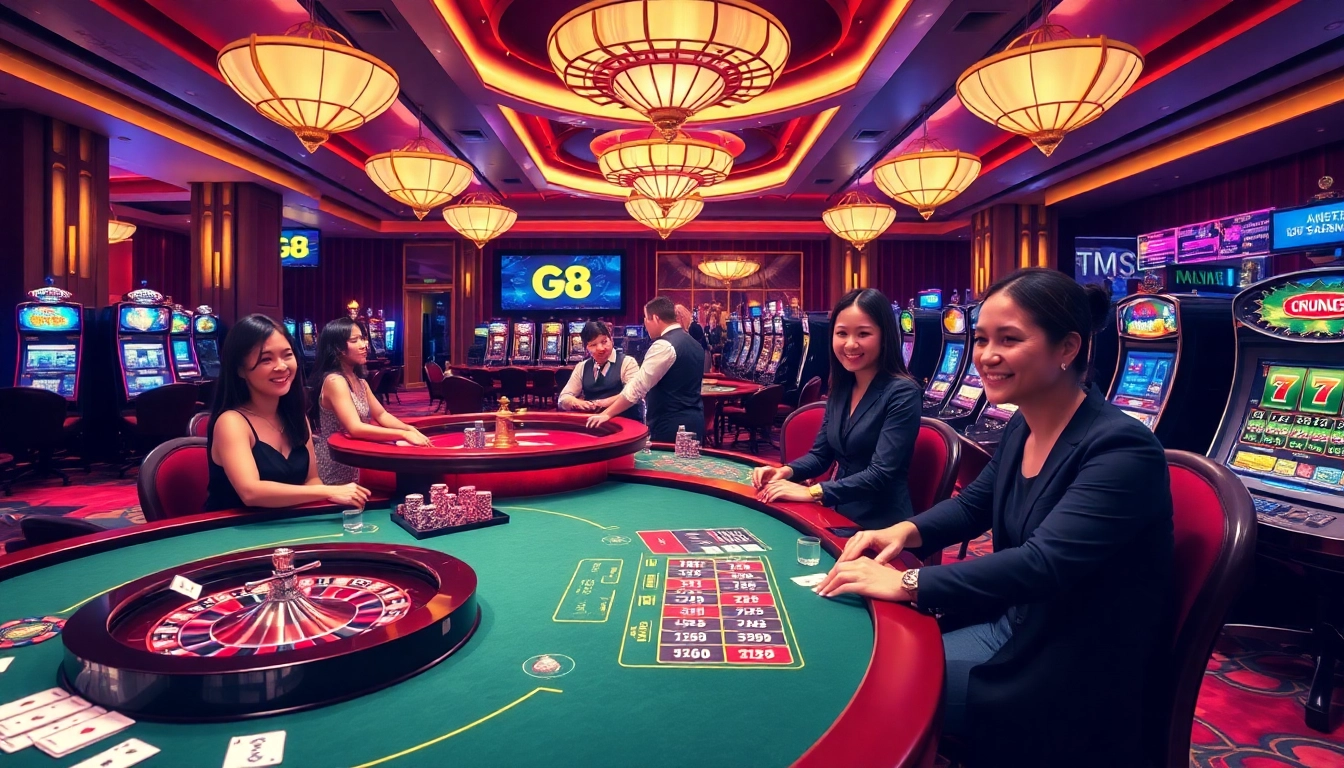 Engaged players enjoying an exciting gaming experience at GO 88 online casino tables.