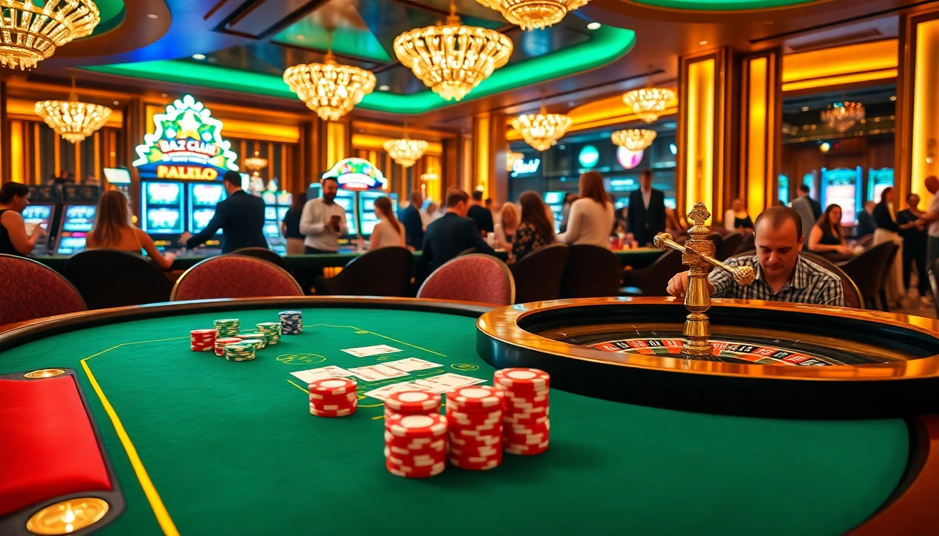 Engage in exciting card games at B52 CLUB with colorful chips and a vibrant casino atmosphere.