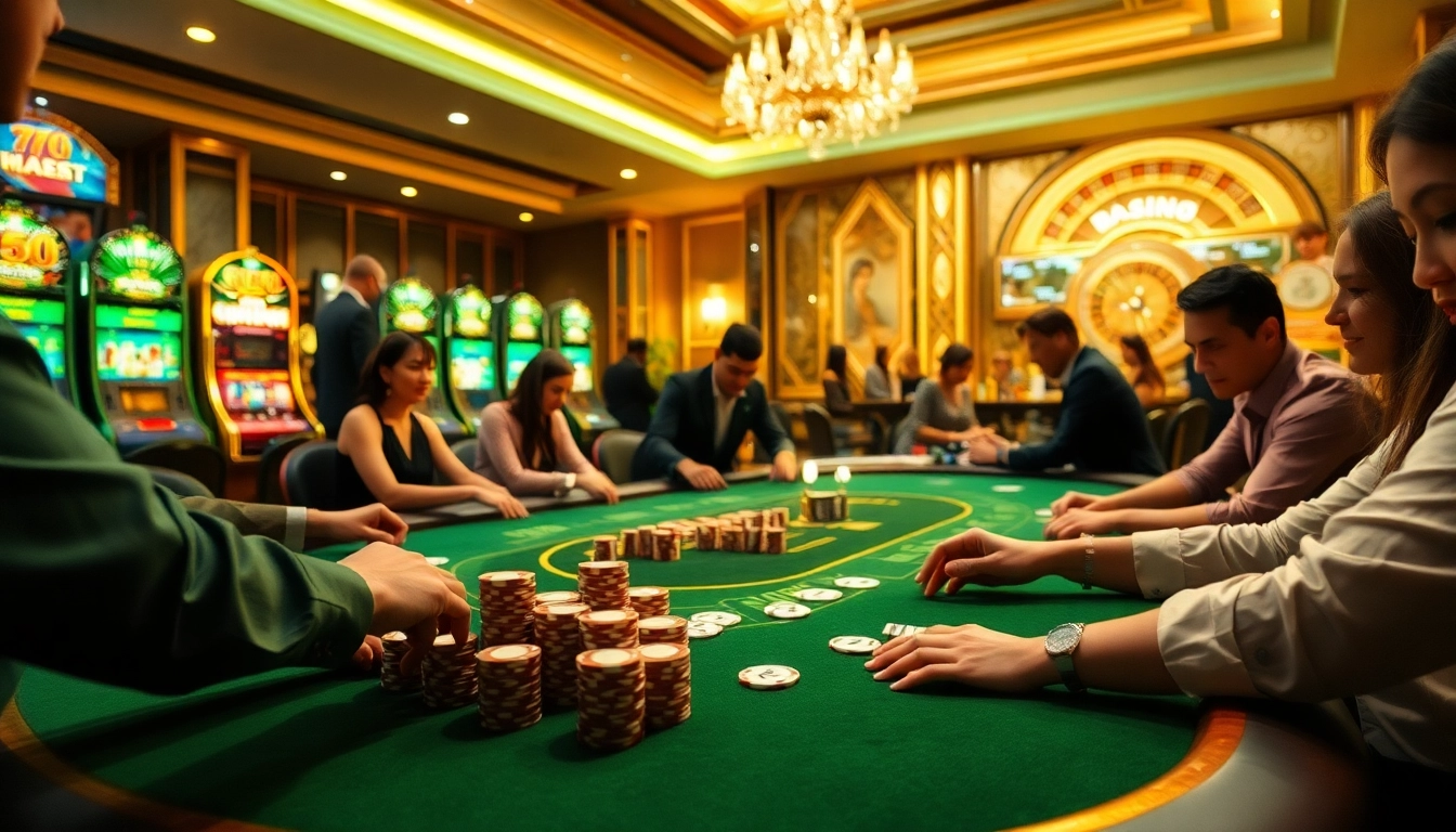 Players enjoying a high-stakes game at hb88 casino's luxurious poker table.