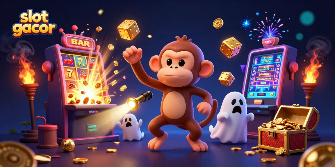 Menang dengan slot gacor saat permainan dengan hantu dan koin emas terbang menyenangkan.