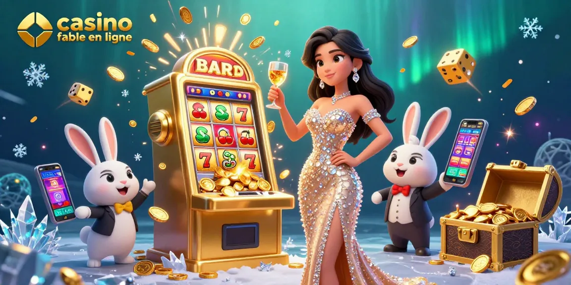 Découvrez des jeux palpitants sur un casino fiable en ligne avec une illustration 3D de l'excitation des jackpots.