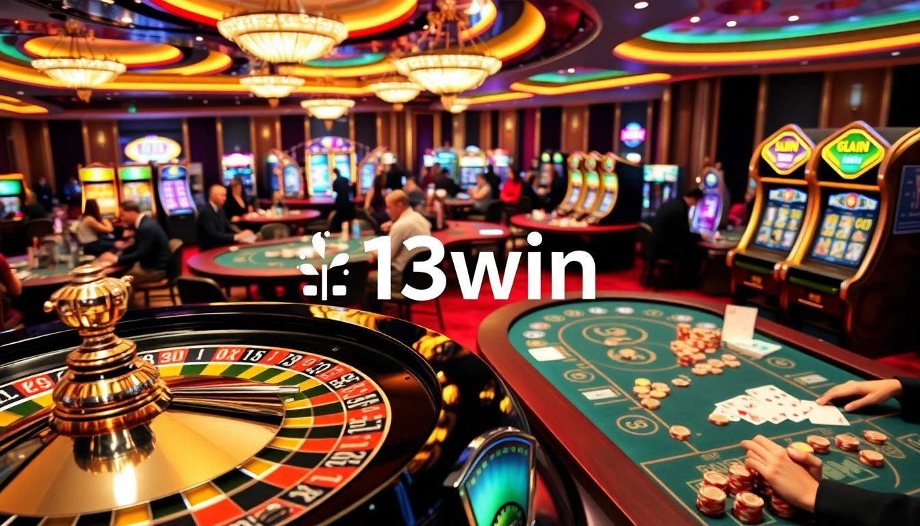 Experience the thrilling ambiance of the 13win casino with vibrant games and professional players.