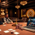 23win gaming scene showcasing an exciting poker table with chips and cards for players