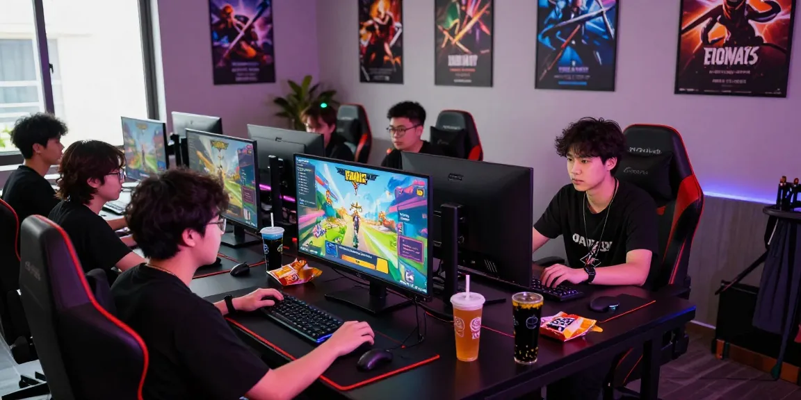 Enthusiastic players engaging in Raja Game login and multiplayer action in a vibrant gaming room.